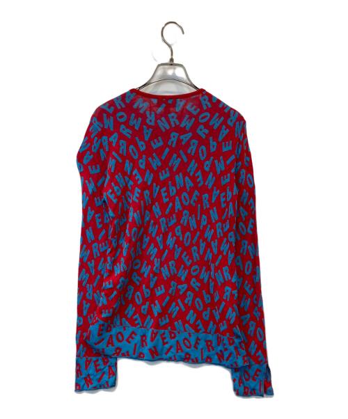 EMPORIO ARMANI（エンポリオアルマーニ）EMPORIO ARMANI (エンポリオアルマーニ) 総柄ニット レッド サイズ:40の古着・服飾アイテム