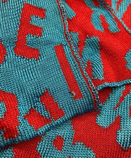 EMPORIO ARMANI（エンポリオアルマーニ）EMPORIO ARMANI (エンポリオアルマーニ) 総柄ニット レッド サイズ:40の古着・服飾アイテム