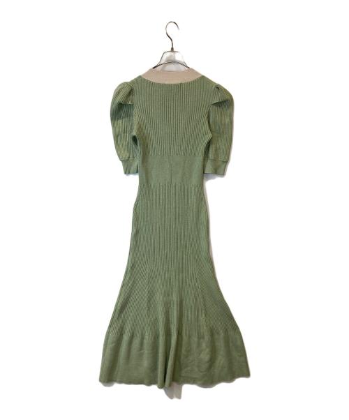Snidel（スナイデル）Snidel (スナイデル) フロントボタンラメニットワンピ  SWNO231115 グリーン サイズ:FREEの古着・服飾アイテム
