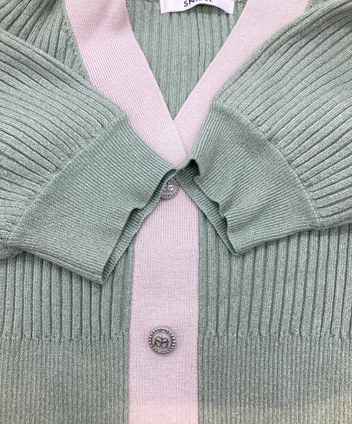 Snidel（スナイデル）Snidel (スナイデル) フロントボタンラメニットワンピ  SWNO231115 グリーン サイズ:FREEの古着・服飾アイテム