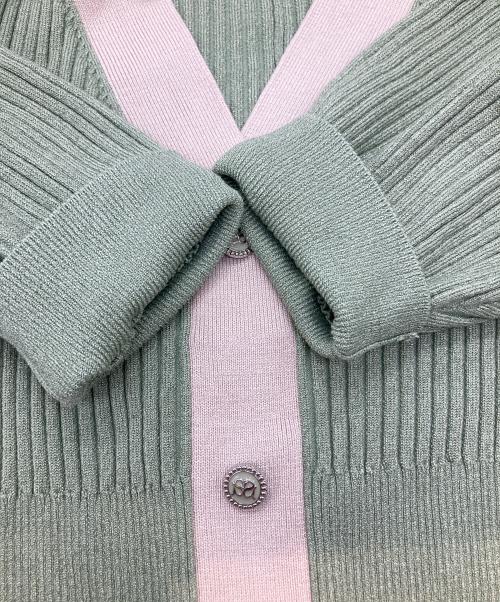 Snidel（スナイデル）Snidel (スナイデル) フロントボタンラメニットワンピ  SWNO231115 グリーン サイズ:FREEの古着・服飾アイテム