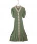 Snidel（スナイデル）の古着「フロントボタンラメニットワンピ  SWNO231115」｜グリーン