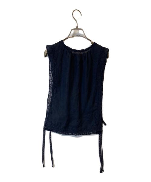 nest Robe（ネストローブ）nest Robe (ネストローブ) リネンレース墨インディゴ染めタッカー 01251-1135 ネイビー サイズ:FREEの古着・服飾アイテム