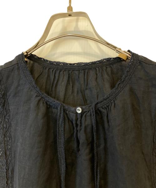 nest Robe（ネストローブ）nest Robe (ネストローブ) リネンレース墨インディゴ染めタッカー 01251-1135 ネイビー サイズ:FREEの古着・服飾アイテム