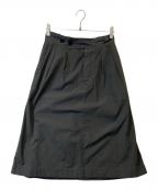 MHLエムエイチエル）の古着「FINE COMPACT COTTON POPLIN SKIRT　595-3132505」｜グレー