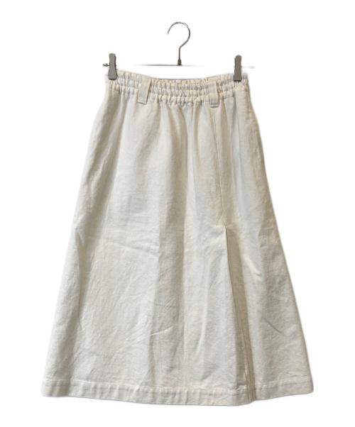 MHL（エムエイチエル）MHL (エムエイチエル) WORN LINEN COTTON DRILL 595-3132501 スカート ホワイト サイズ:1の古着・服飾アイテム