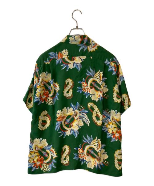 Sun Surf（サンサーフ）Sun Surf (サンサーフ) RAYON HAWAIIAN SHIRT “MACINTOSH UKULELE”　SS38565 グリーン サイズ:Mの古着・服飾アイテム