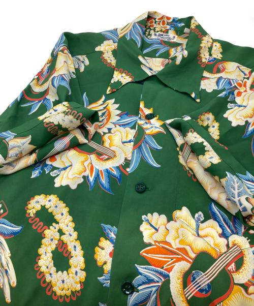 Sun Surf（サンサーフ）Sun Surf (サンサーフ) RAYON HAWAIIAN SHIRT “MACINTOSH UKULELE”　SS38565 グリーン サイズ:Mの古着・服飾アイテム
