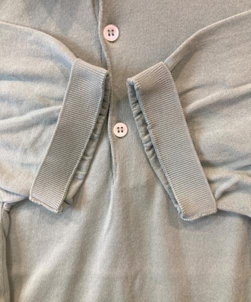 JOHN SMEDLEY（ジョンスメドレー）JOHN SMEDLEY (ジョンスメドレー) ニットポロシャツ グリーン サイズ:Mの古着・服飾アイテム