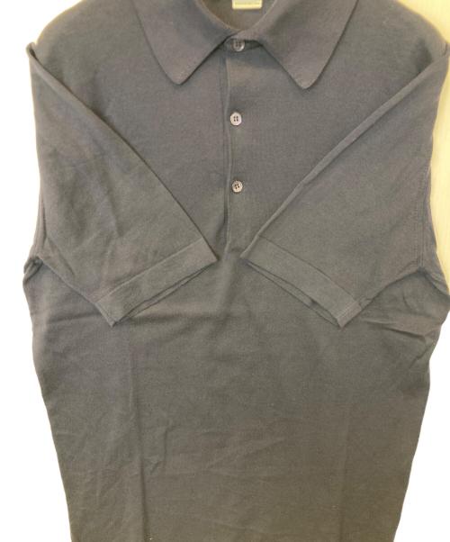 JOHN SMEDLEY（ジョンスメドレー）JOHN SMEDLEY (ジョンスメドレー) ニットポロシャツ ネイビー サイズ:Sの古着・服飾アイテム