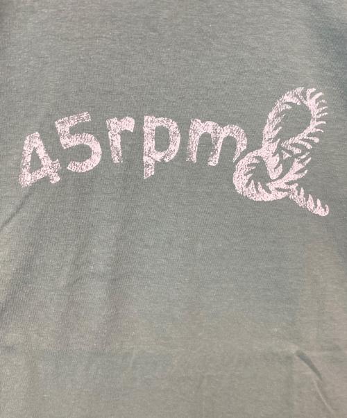 45rpm（45アールピーエム）45rpm (45アールピーエム) プリントTシャツ グリーン サイズ:表示がない為不明の古着・服飾アイテム