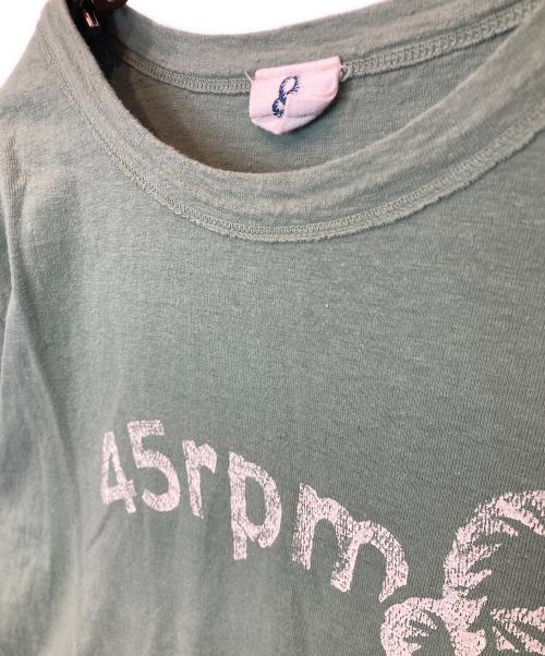 45rpm（45アールピーエム）45rpm (45アールピーエム) プリントTシャツ グリーン サイズ:表示がない為不明の古着・服飾アイテム