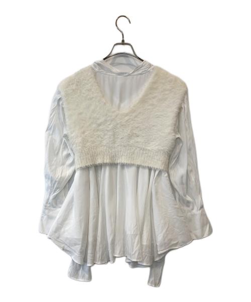 Snidel（スナイデル）Snidel (スナイデル) ニットベストコンビチュニック　SWNT245034 ホワイト サイズ:FREEの古着・服飾アイテム