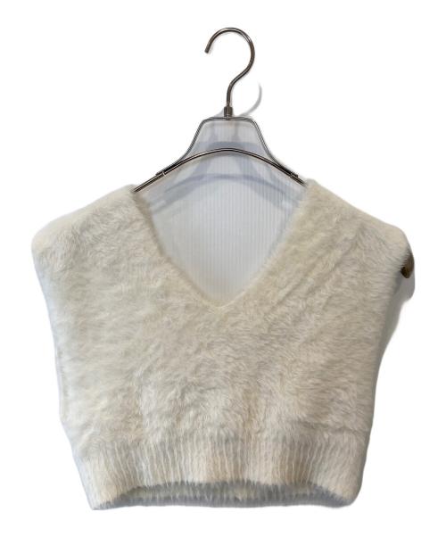 Snidel（スナイデル）Snidel (スナイデル) ニットベストコンビチュニック　SWNT245034 ホワイト サイズ:FREEの古着・服飾アイテム