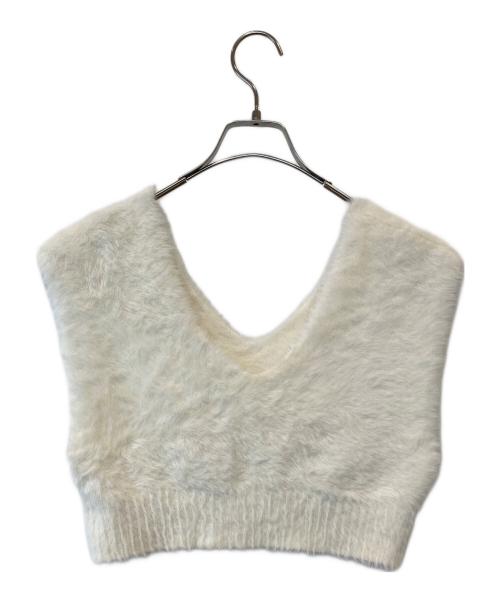 Snidel（スナイデル）Snidel (スナイデル) ニットベストコンビチュニック　SWNT245034 ホワイト サイズ:FREEの古着・服飾アイテム