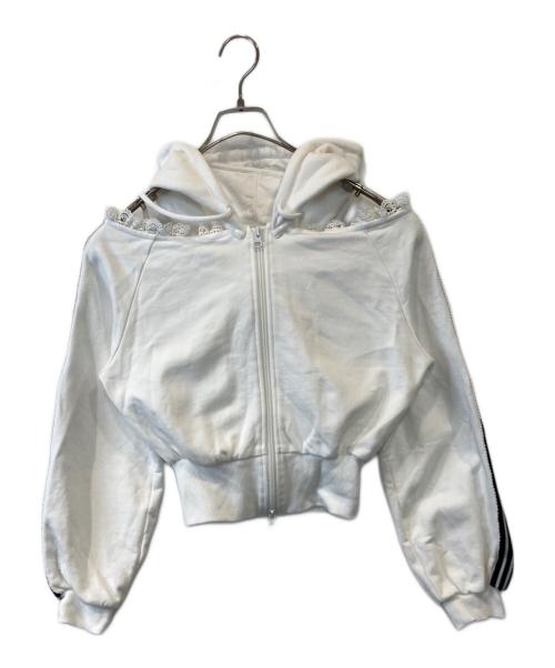 darich（ダーリッチ）darich (ダーリッチ) ガーリースポーティスウェットトップス　112511005 ホワイト サイズ:Freeの古着・服飾アイテム