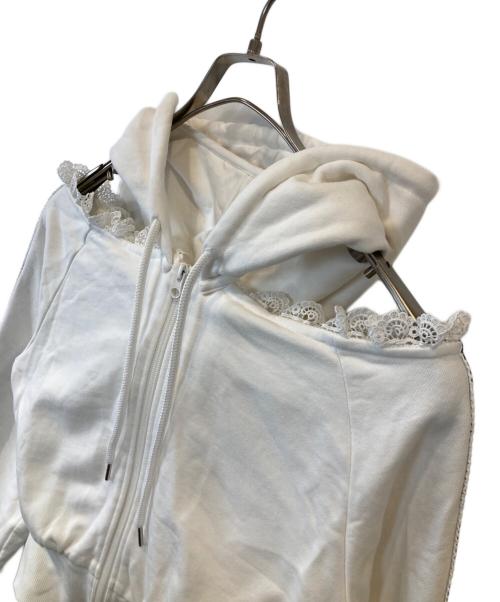 darich（ダーリッチ）darich (ダーリッチ) ガーリースポーティスウェットトップス　112511005 ホワイト サイズ:Freeの古着・服飾アイテム