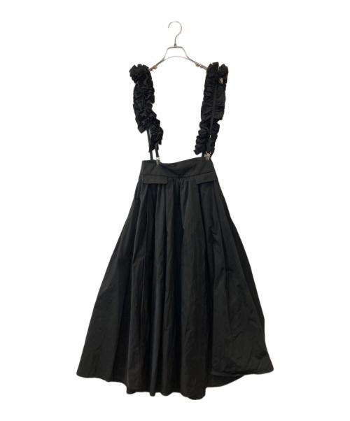 Snidel（スナイデル）Snidel (スナイデル) フリルサスぺンダー付きボリュームスカート　SWFS244216 ブラック サイズ:1の古着・服飾アイテム