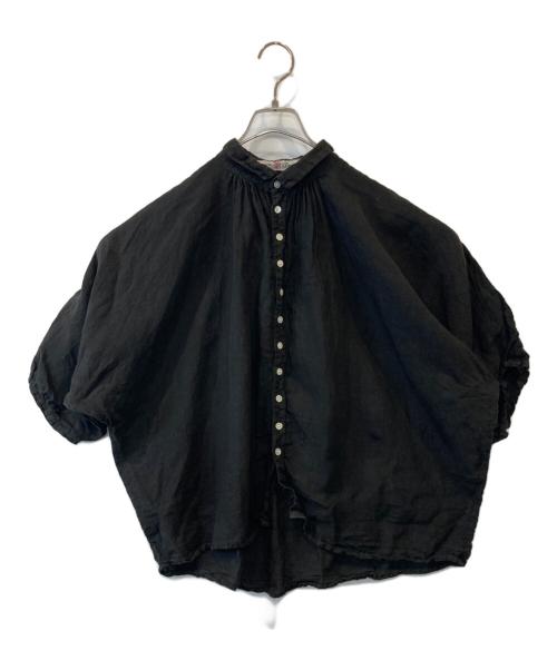 BROCANTE（ブロカント）BROCANTE (ブロカント) リネンキャンバスグランシャツ 38-042L ブラック サイズ:2の古着・服飾アイテム