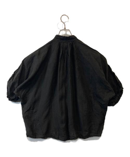BROCANTE（ブロカント）BROCANTE (ブロカント) リネンキャンバスグランシャツ 38-042L ブラック サイズ:2の古着・服飾アイテム