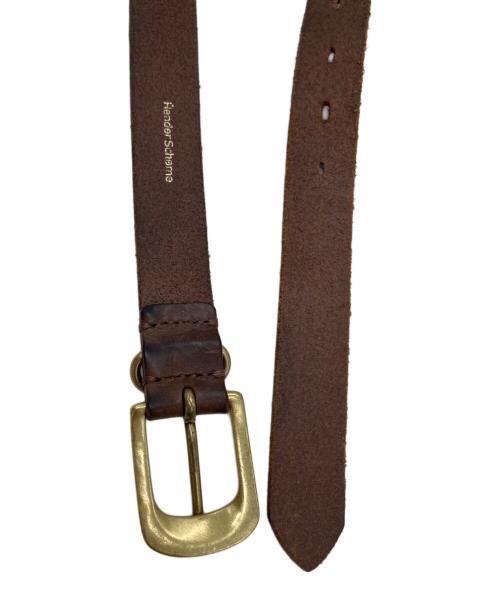 HENDER SCHEME（エンダースキーマ）HENDER SCHEME (エンダースキーマ) shrink shoulder belt ブラウン サイズ:FREEの古着・服飾アイテム