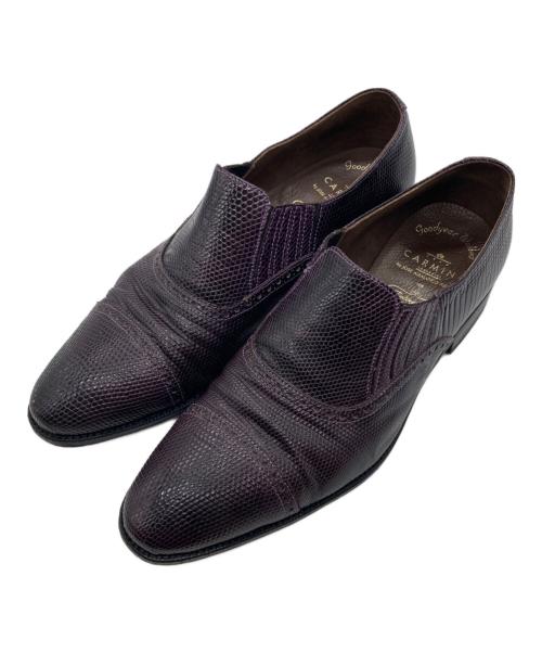 CARMINA（カルミナ）CARMINA (カルミナ) サイドエラスティックシューズ 80209 パープル サイズ:6.5の古着・服飾アイテム