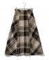 Snidel（スナイデル）の古着「ロービングチェックスカート SWFS224008」｜ブラウン