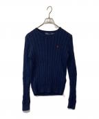 POLO RALPH LAURENポロ・ラルフローレン）の古着「コットンケーブルニット」｜ネイビー