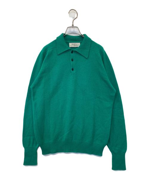 smith&telford（スミス＆テルフォールド）Smith&Telford (スミス＆テルフォールド) ニットポロシャツ グリーン サイズ:表記がないため不明の古着・服飾アイテム