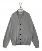 UNITED ARROWSユナイテッドアローズ）の古着「コットン ハイゲージ カーディガン 1113-106-4088」｜ライトグレー