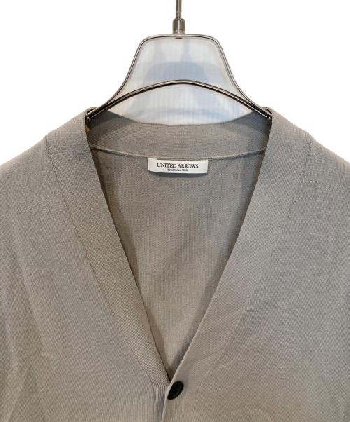 UNITED ARROWS（ユナイテッドアローズ）UNITED ARROWS (ユナイテッドアローズ) コットン ハイゲージ カーディガン 1113-106-4088 ライトグレー サイズ:Lの古着・服飾アイテム