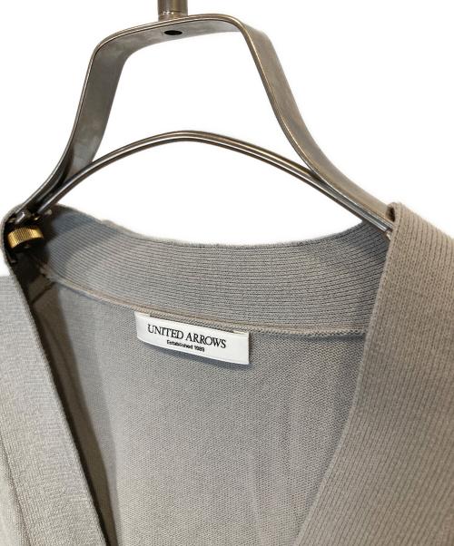 UNITED ARROWS（ユナイテッドアローズ）UNITED ARROWS (ユナイテッドアローズ) コットン ハイゲージ カーディガン 1113-106-4088 ライトグレー サイズ:Lの古着・服飾アイテム