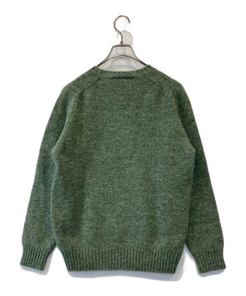Peter Blance Shetland（ピーターブランス）Peter Blance Shetland (ピーターブランス) ニット グリーン サイズ:38の古着・服飾アイテム