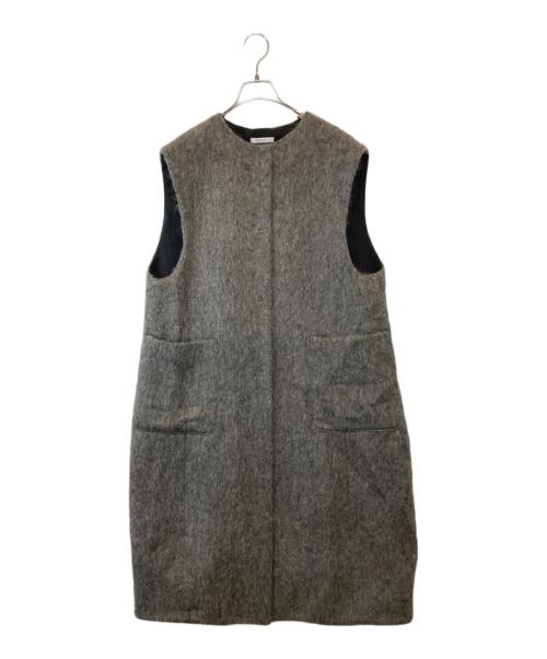 #Newans（ハッシュニュアンス）#Newans (ハッシュニュアンス) ロングコクーンファーベスト グレーの古着・服飾アイテム