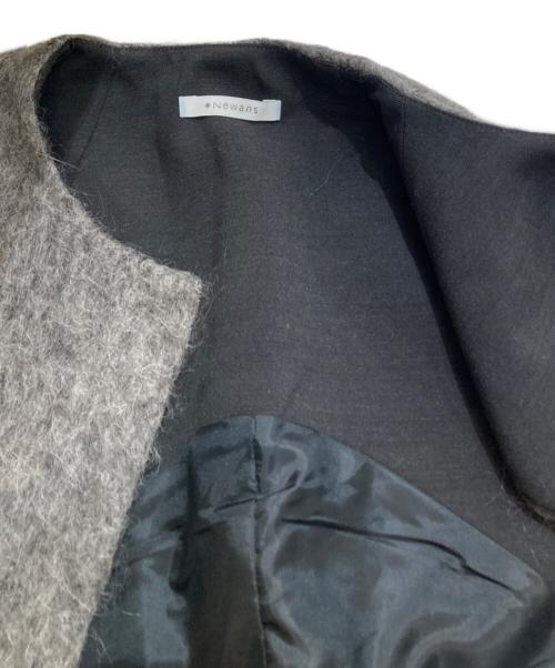 #Newans（ハッシュニュアンス）#Newans (ハッシュニュアンス) ロングコクーンファーベスト グレーの古着・服飾アイテム
