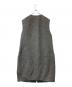 #Newans (ハッシュニュアンス) ロングコクーンファーベスト グレー：9000円