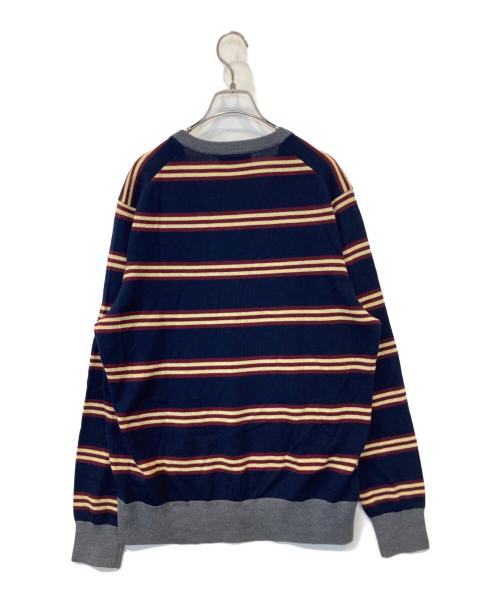 BROOKS BROTHERS（ブルックスブラザーズ）BROOKS BROTHERS (ブルックスブラザーズ) Vネックボーダーニット ネイビー サイズ:Lの古着・服飾アイテム