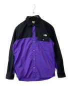 THE NORTH FACEザ ノース フェイス）の古着「L/S Nuptse Shirt NR11961 ジャケット」｜パープル×ブラック