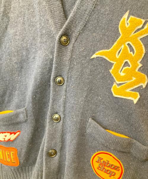 KEBOZ（ケボズ）KEBOZ (ケボズ) FREAK'S STORE (フリークストア) ニットカーディガン 213-1219 ネイビー サイズ:Lの古着・服飾アイテム