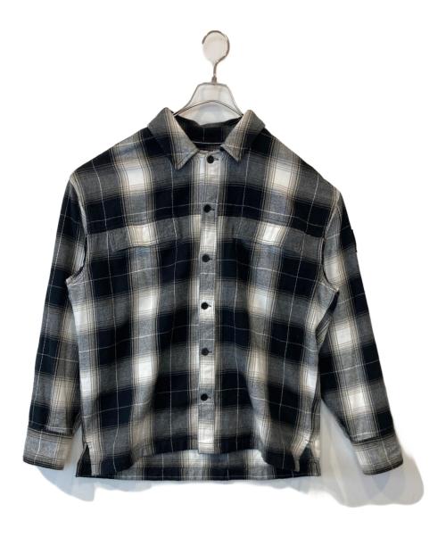 Calvin Klein Jeans（カルバンクラインジーンズ）Calvin Klein Jeans (カルバンクラインジーンズ) チェックシャツ　ZM02895 ブラック×ホワイト サイズ:Sの古着・服飾アイテム