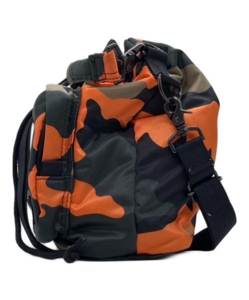 PORTER（ポーター）PORTER (ポーター) BALLOONSAC PS CAMO ver. 384-18192 バッグ オレンジ×ブラックの古着・服飾アイテム
