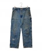 CarHarttカーハート）の古着「DOUBLE FRONT LOGGER DUNGAREE B73 DST デニムパンツ」｜インディゴ