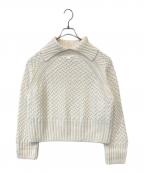 Barbourバブアー）の古着「Malton タートルネック ケーブル ニット　242LKN1589」｜アイボリー