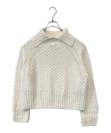 Barbour（バブアー）の古着「Malton タートルネック ケーブル ニット　242LKN1589」｜アイボリー