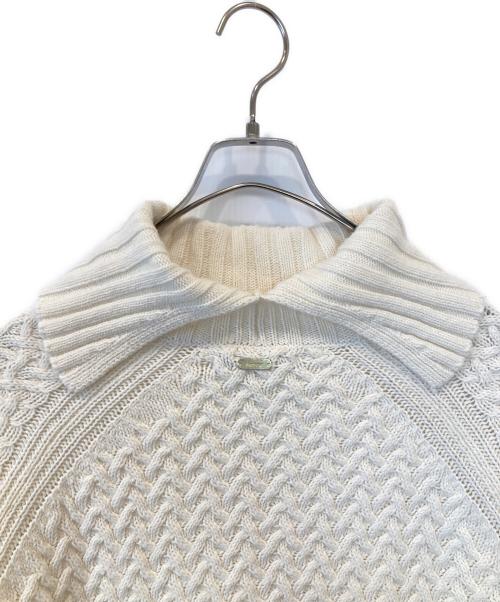 Barbour（バブアー）Barbour (バブアー) Malton タートルネック ケーブル ニット　242LKN1589 アイボリー サイズ:UK 8の古着・服飾アイテム