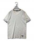 BLACK LABEL CRESTBRIDGEブラックレーベル クレストブリッジ）の古着「VネックTシャツ 51P48-338-02」｜ホワイト