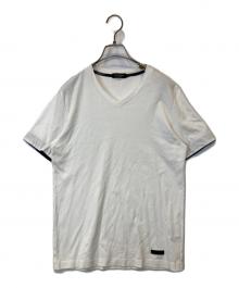 BLACK LABEL CRESTBRIDGE（ブラックレーベル クレストブリッジ）の古着「VネックTシャツ 51P48-338-02」｜ホワイト