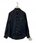 POLO RALPH LAURENポロ・ラルフローレン）の古着「リネンシャツ」｜ブラック
