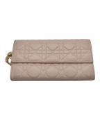 Christian Diorクリスチャン ディオール）の古着「カナージュ 長財布 33-MA-0138」｜ピンク