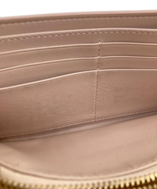 Christian Dior（クリスチャン ディオール）Christian Dior (クリスチャン ディオール) カナージュ 長財布 33-MA-0138 ピンクの古着・服飾アイテム
